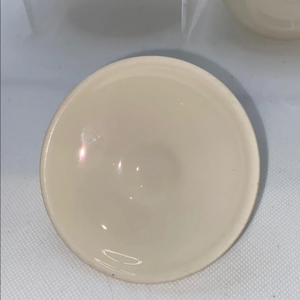 Crate&Barrel Cream Sugar Bowl with Lid and Bonus Sugar Bowl no lid